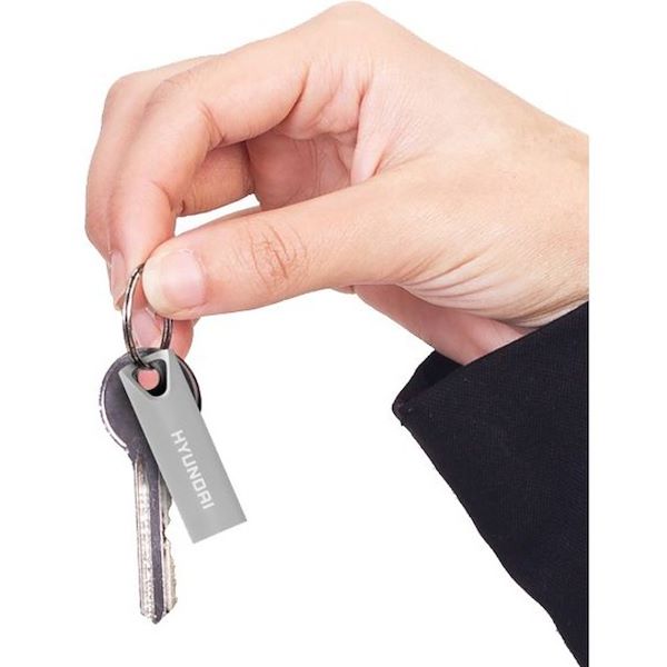 Hyundai Bravo Deluxe Keychain USB | 2.0 Flash Drive | 32GB | Silver