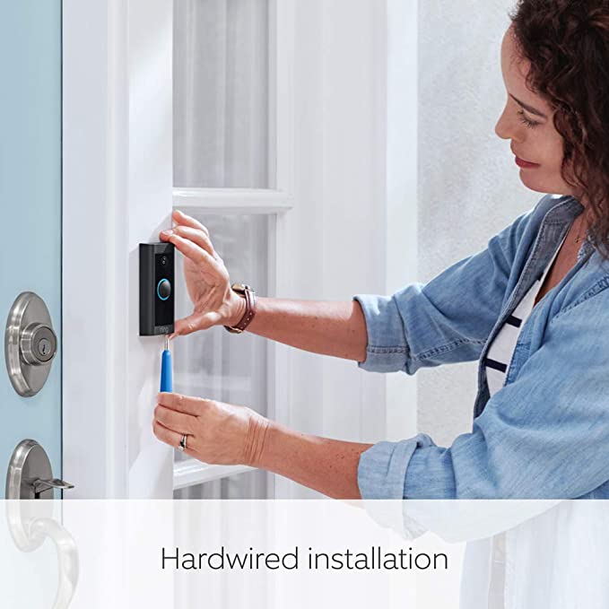 Ring HD Video Doorbell | Wired Plug-in | Black