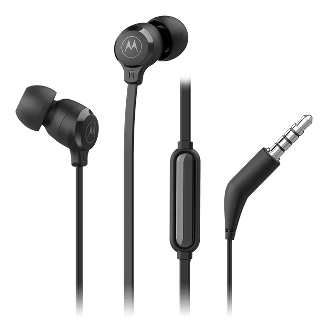 Motorola Earbuds 3-S Wired Earbuds with Microphone | Jet Black