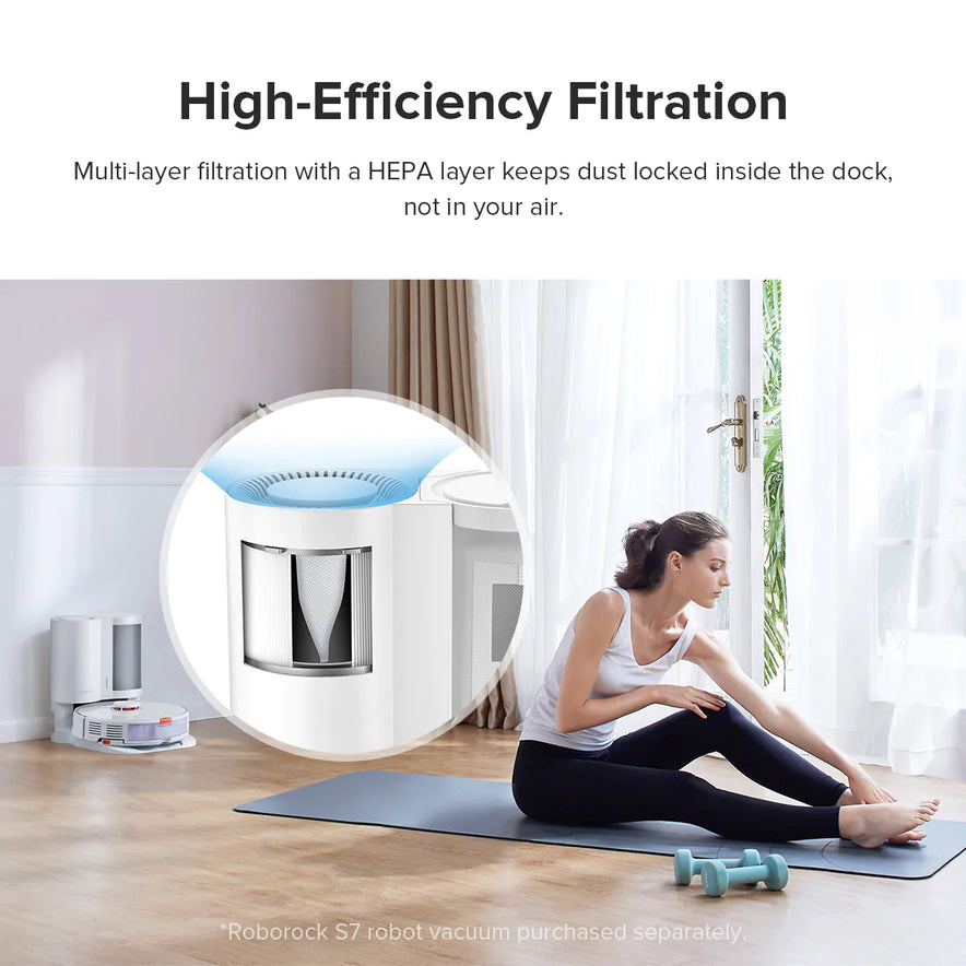 Roborock S7/S7 MaxV Auto-Empty Dock | For Robotic Vacuum | White