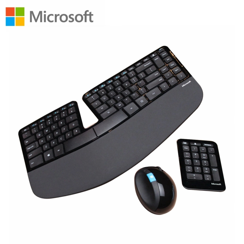 Microsoft Sculpt Ergonomic Wireless Desktop Keyboard & Wireless Mouse | L5V-00001