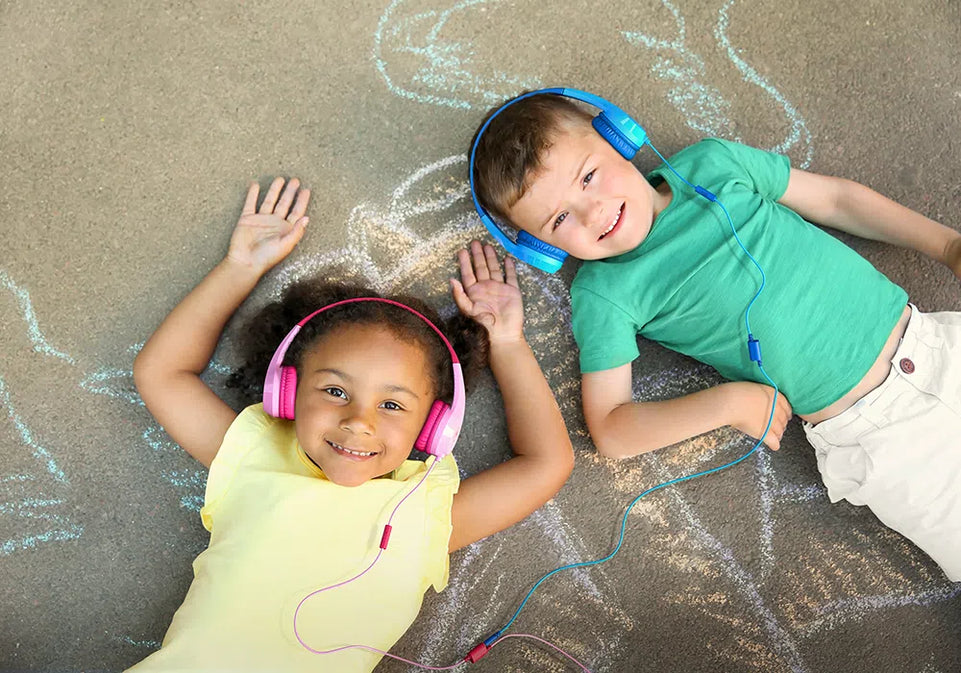 Motorola | Moto JR200 Kids Headphones with Microphone | Light Blue