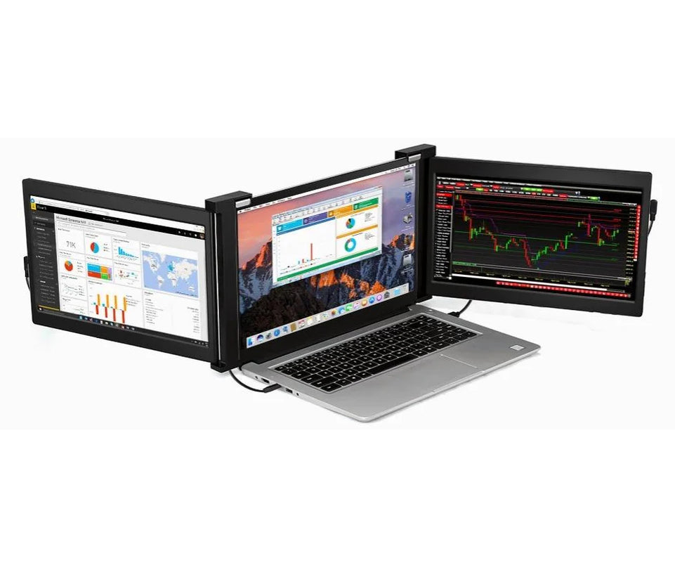 Xcess 11.9” Triple Portable Laptop Screen Extender | FHD 1080P IPS