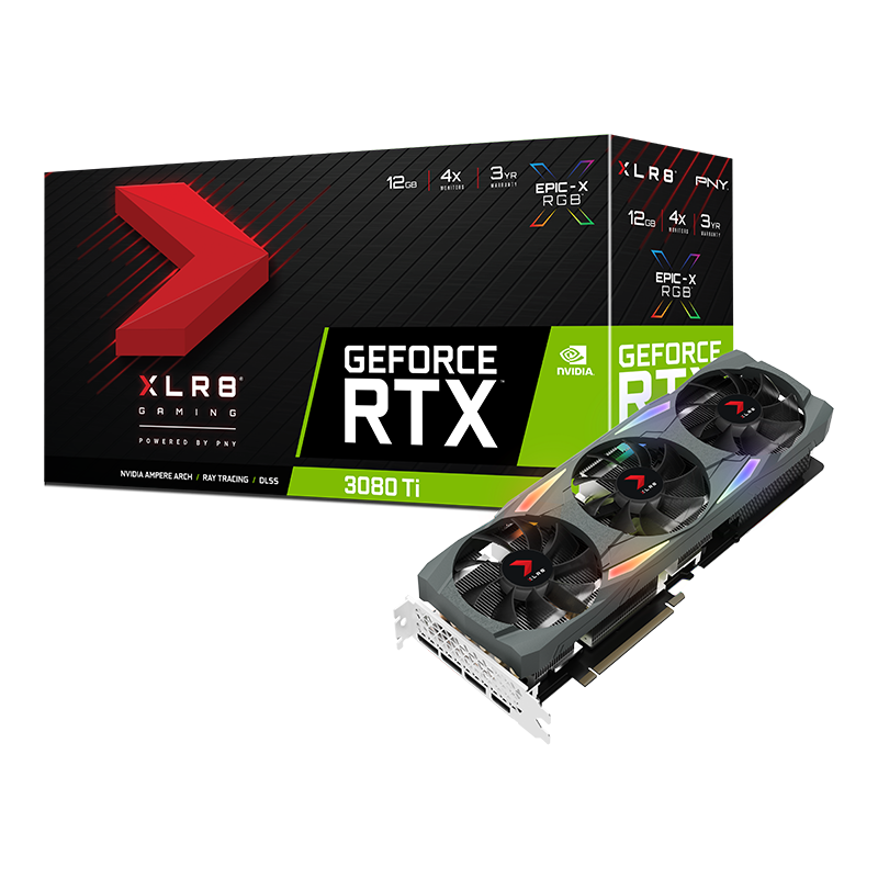 PNY GeForce RTX 3080 Ti 12GB XLR8 Graphics Card | Revel Epic-X RGB | Triple Fan | 12GB GDDR6X | 384 Bit Memory