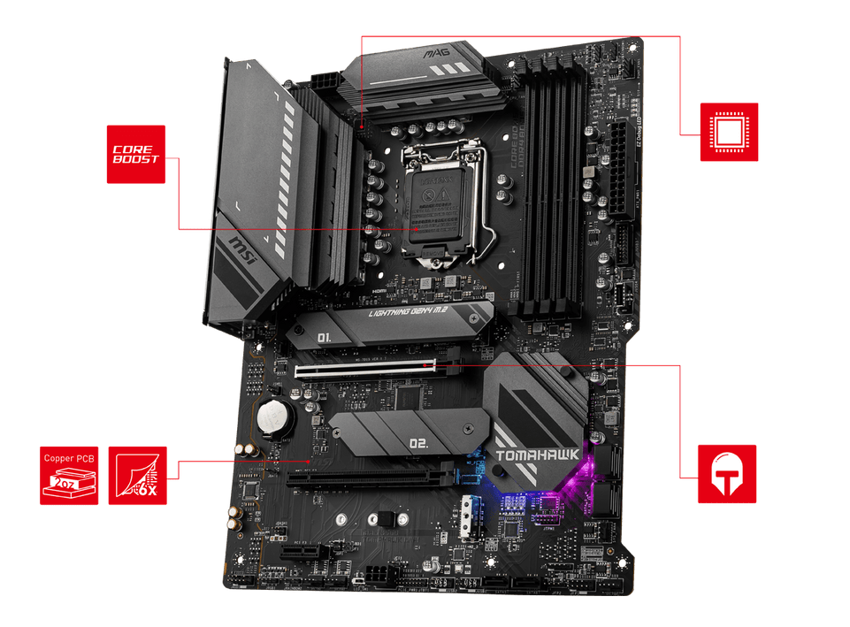 MSI MAG B560 Tomahawk Wifi Gaming Motherboard
