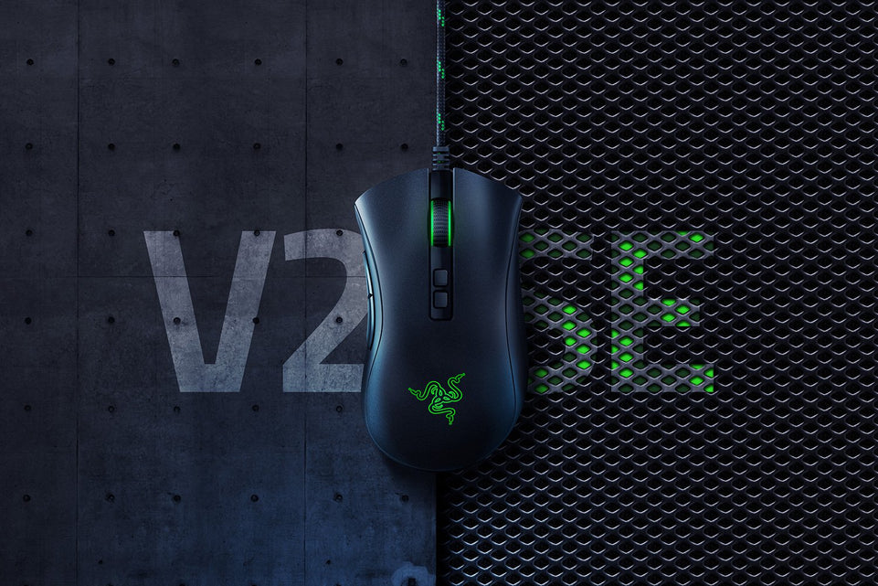 Razer DeathAdder V2 Wired Gaming Mouse | 20K DPI Optical Sensor | Rubberized Side Grips