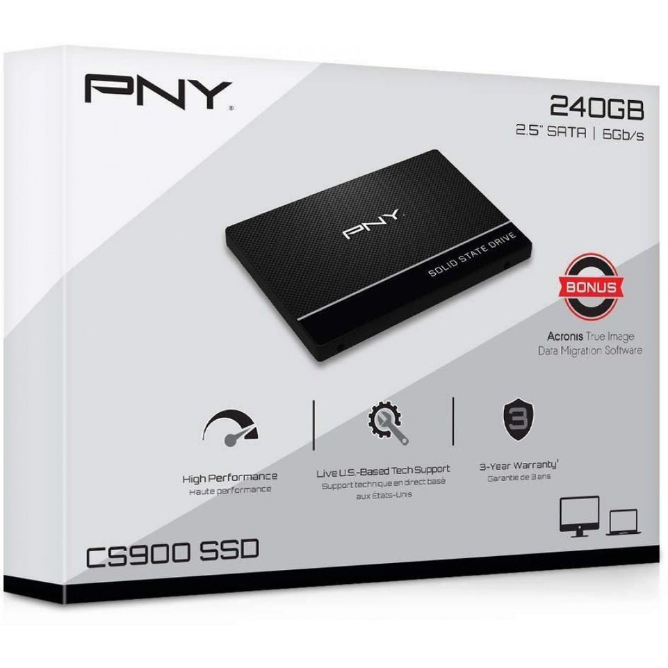 PNY CS900 3D NAND 2.5" SATA III SSD | 240GB | Internal Solid State Drive