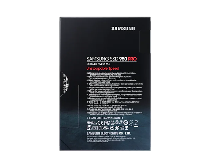 Samsung 980 Pro PCIe Gen 4.0 x4 NVMe M.2 | 500GB Storage | MZ-V8P500BW