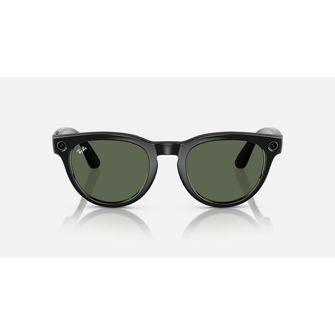 RayBan Meta Glass Headliner | Shiny Black/G12 Green | RW4009F
