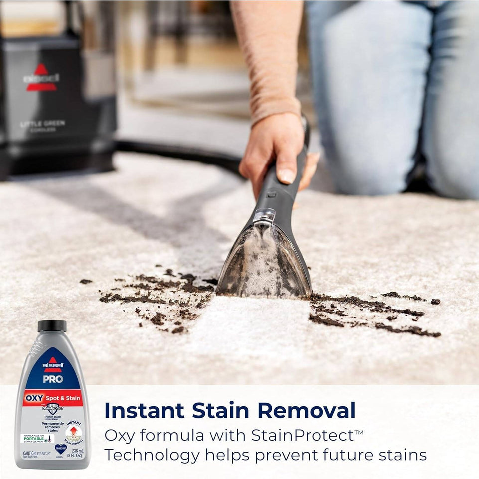 Bissell Little Green Cordless Portable Carpet & Upholstery Deep Cleaner | 165W Motor | 2 Modes for Customized Cleaning | 25V Lithium-Ion Battery | 1094 ml | Black | 3861Z