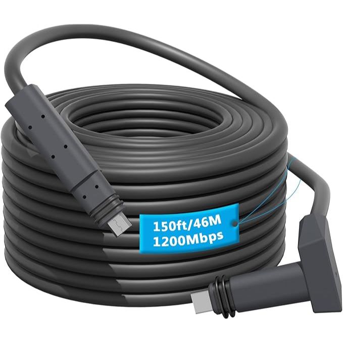 Starlink Extension Cable Kit 150FT/46M | Satellite Replacement Cable with End Caps for Starlink Rectangular Satellite V2 | Waterproof Starlink Accessories for Indoor Outdoor