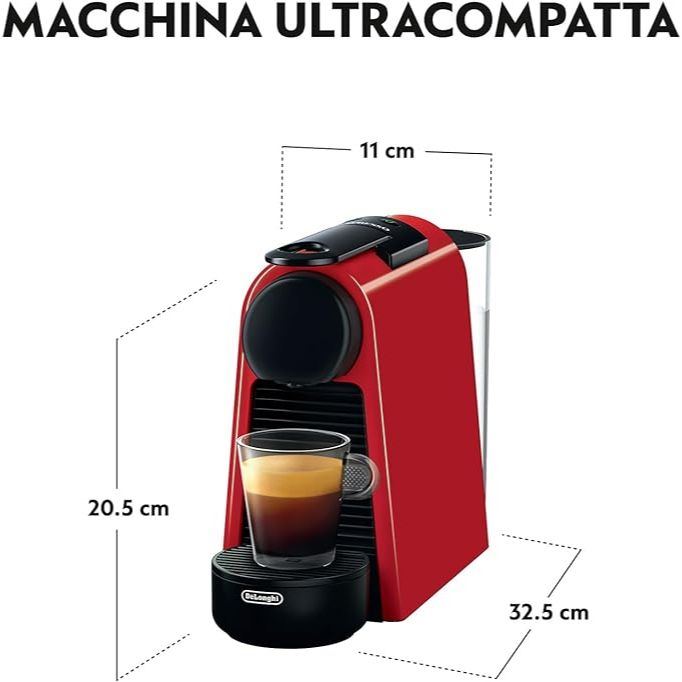 De’Longhi | Nespresso Essenza Mini Espresso Machine | EN85.R | Ruby Red