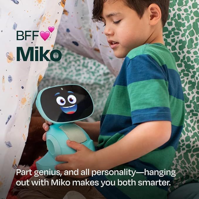 Miko 3 AI-Powered Smart Robot for Kids | STEM Learning Educational Robot | Interactive Voice Control Robot with App Control | Disney Stories | Coding Apps | Unlimited Games for Girls & Boys Ages 5-10 | Blue