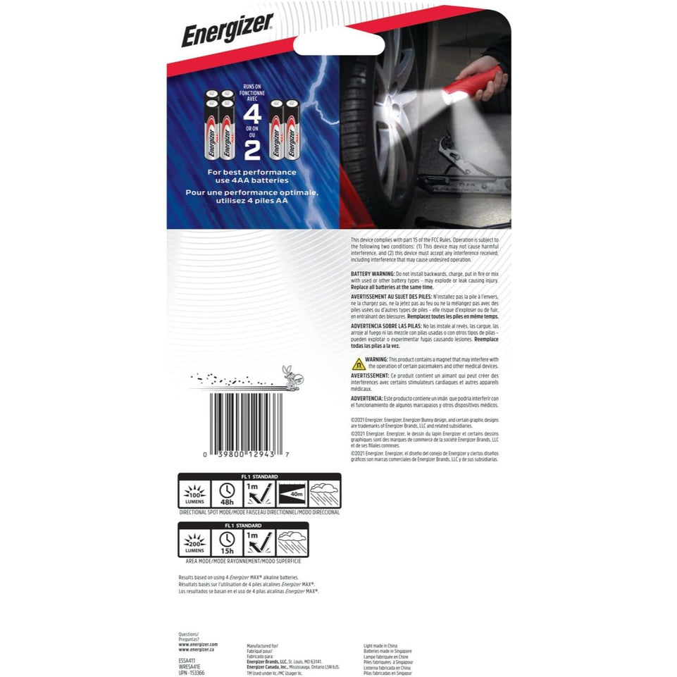 Energizer | WeatherReady Floating Handheld LED Light | 100 Lumen | IPX7 Waterproof | Durable Plastic LED Flashlight | Great Waterproof Flashlight With Batteries Included