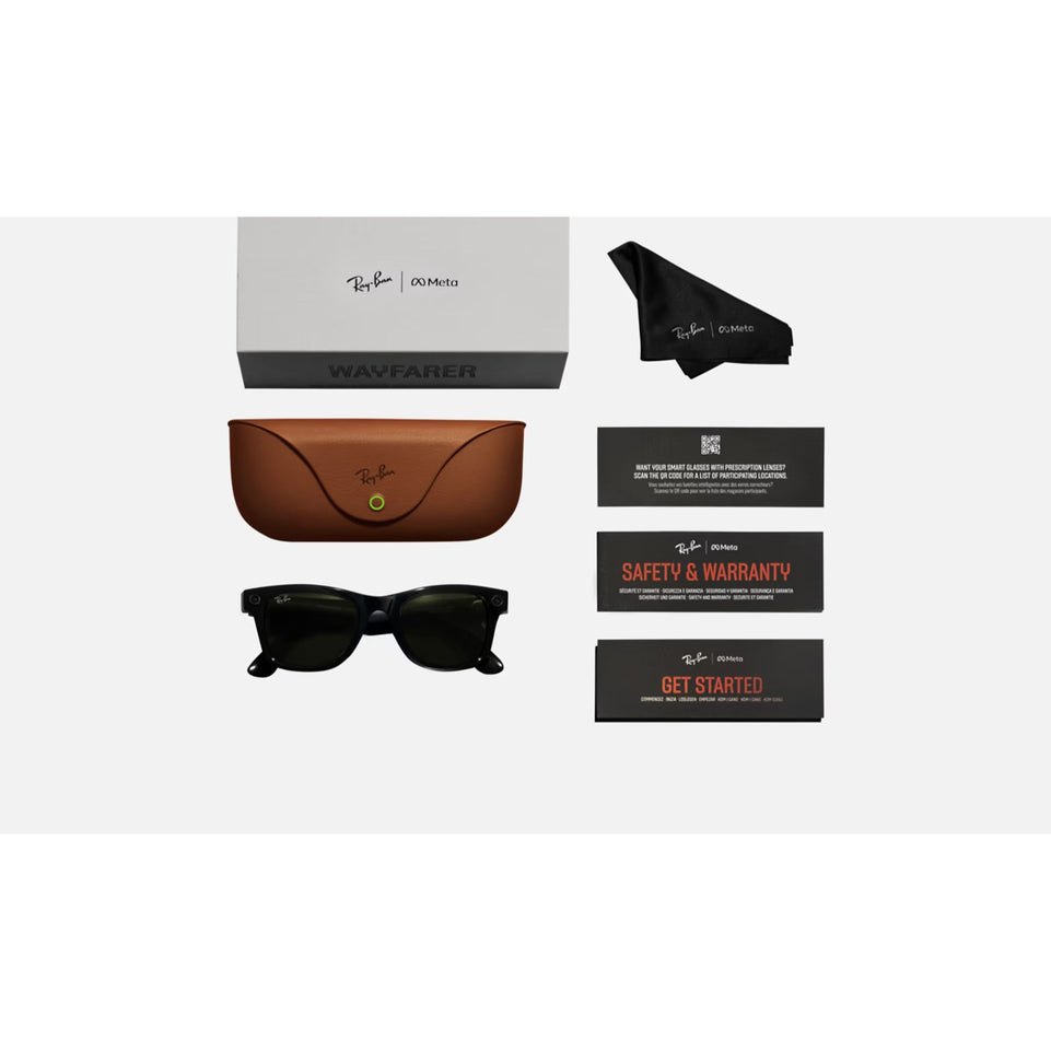 RayBan | Meta Glass Wayfarer | Shiny Black | RW4006
