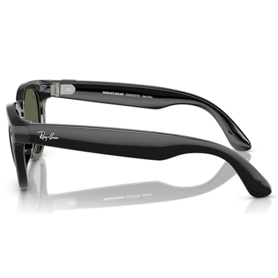 RayBan Meta Glass Headliner Shiny Black/G15 Green | RW4009F