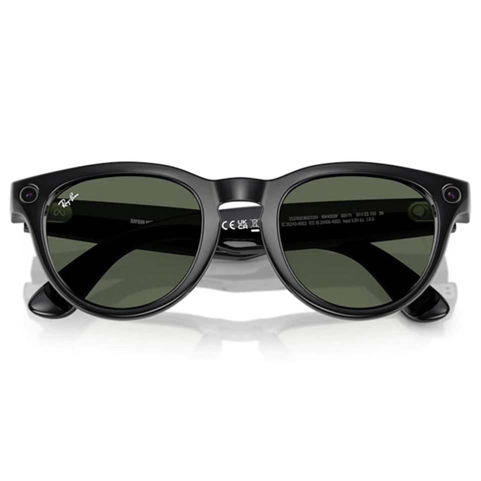 RayBan Meta Glass Headliner Shiny Black/G15 Green | RW4009F