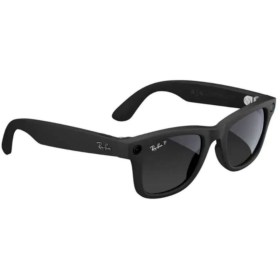 RayBan Meta Glass Wayfarer Matte Black/Polar Gradient Graphite | RW4006