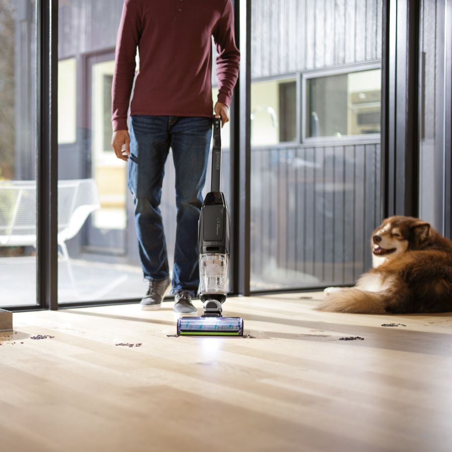 BISSELL CrossWave X7 Cordless Pet | Vacuum Cleaner/Dryer | 3-in-1 Pet Vacuum Cleaner & Mop | Multi Surfaces for Carpets, Tiles and Wooden Floors | Wireless | 75dB | Black/Transparent | 2955N