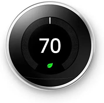 Google Nest Learning Thermostat | 3rd Generation | Polish Steel