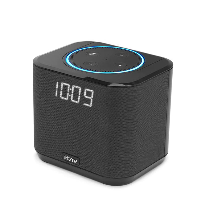 iHome iAV2V2 | Docking Bedside and Home Clock Speaker System | For Amazon Echo Input and Echo Dot | 2nd Gen | With Clock