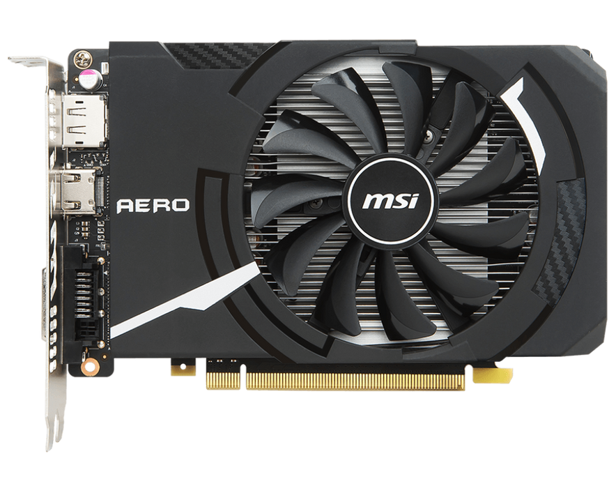 MSI GeForce GTX 1050 | Ti AERO ITX 4G OCV1 Graphics Card | 4GB | 128GB BIT GDDR5
