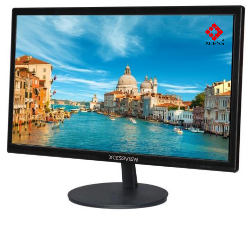 Xcess View 22" Flat LED Monitor | 1366x768 | With HDMI | VGA Black