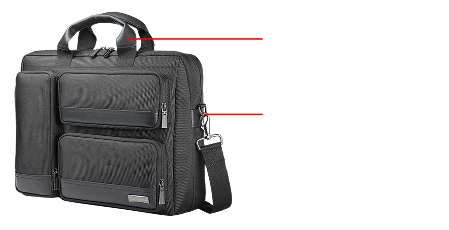 Asus Atlas Carry Bag 15.6” | RFID Blocking Pocket Scratch | Water Resistant PU Leather Handle Black