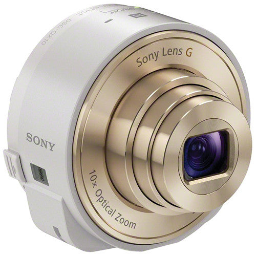 Sony DSC-QX10 Digital Camera Module for Smartphones | Attachable Lens Style Camera | White