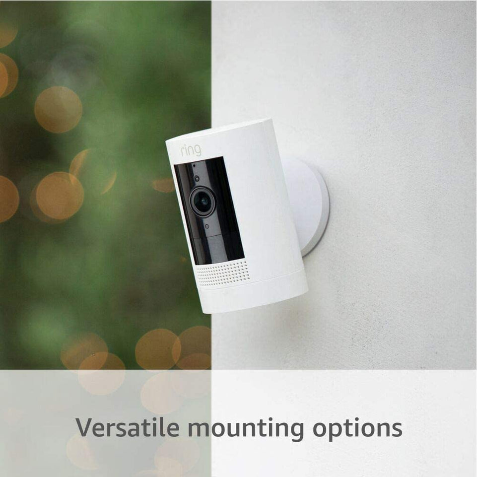 Ring Stick Up Security Cam | Battery Powered | White