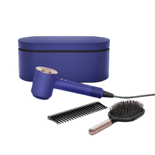 Dyson Supersonic Hair Dryer | With Dyson Designed Paddle Brush & Detangling Brush Set | Bundle Offer | Vinca Blue/ Rose | HD08