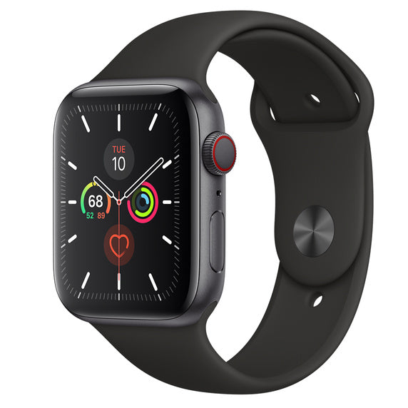 Apple Watch Series 5 GPS + Cellular | 44mm | Space Gray Aluminum Case with Black Sport Band