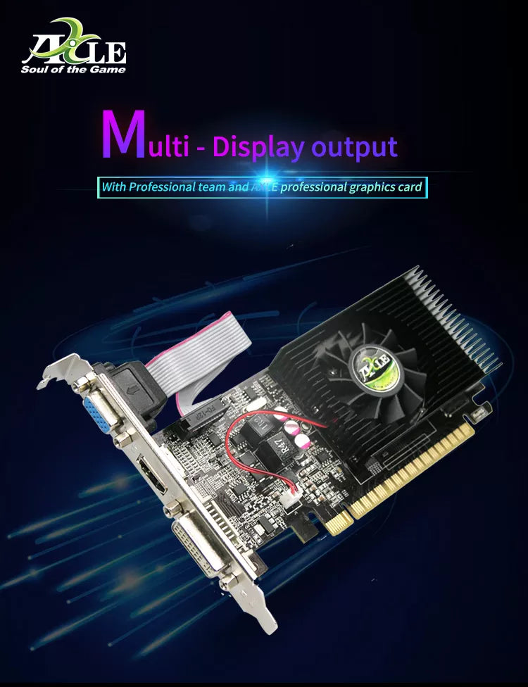 Axle GT 730 | 2GB DDR3 | 128 Bit Gaming Graphics Card | 902 MHz Core Clock | 133 MHz Memory Clock