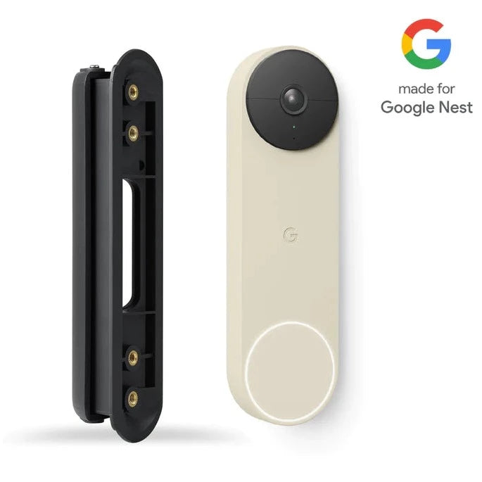 Google Nest Doorbell | Wired | Smart Video Security Doorbell Camera | Linen