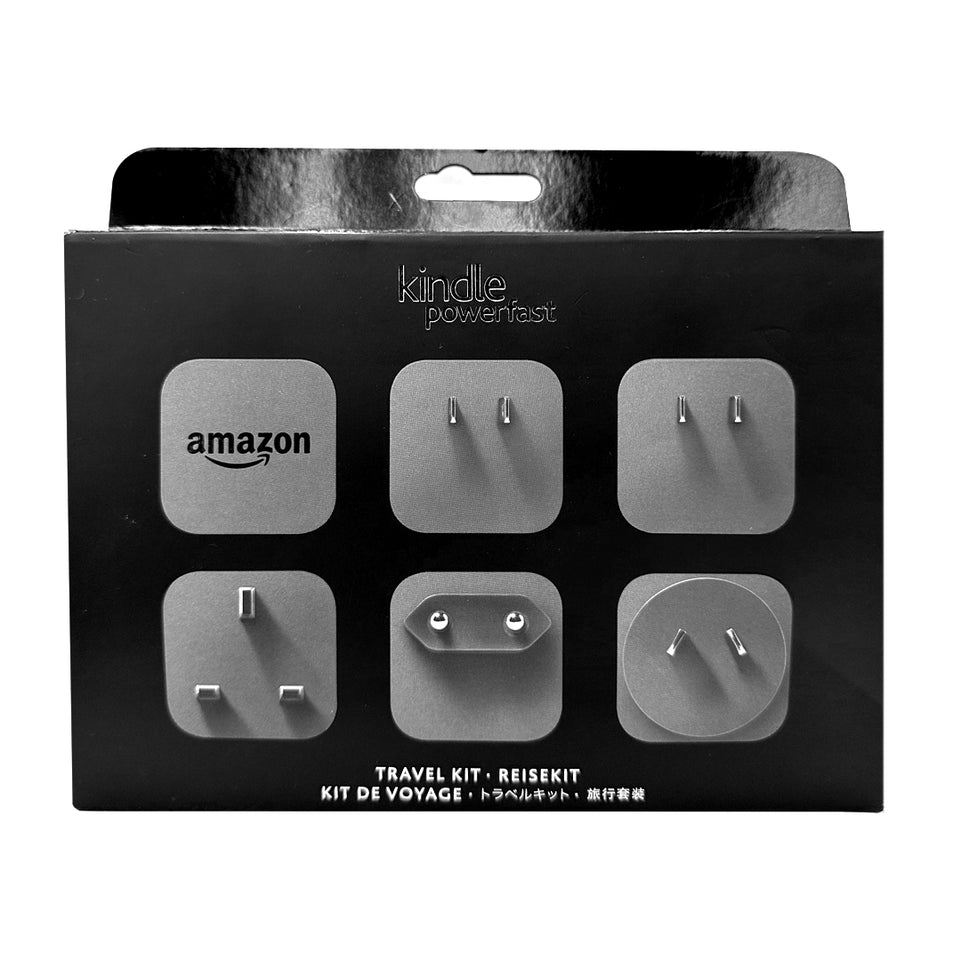 Amazon Kindle International Charging Kit | Five International Adapter Plug (NA/JP, UK, EU, AU/NZ, CN) | Includes USB Cable