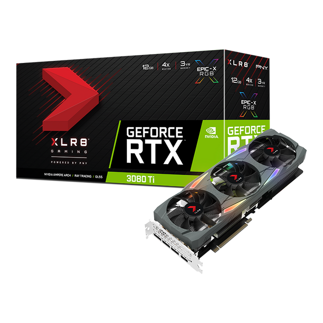 PNY GeForce RTX 3080 Ti 12GB XLR8 Graphics Card | Revel Epic-X RGB | Triple Fan | 12GB GDDR6X | 384 Bit Memory