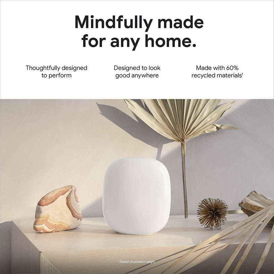 Google Nest Wifi Pro | Wi-Fi 6E Router | Reliable Home Wi-Fi System | Pack of 3