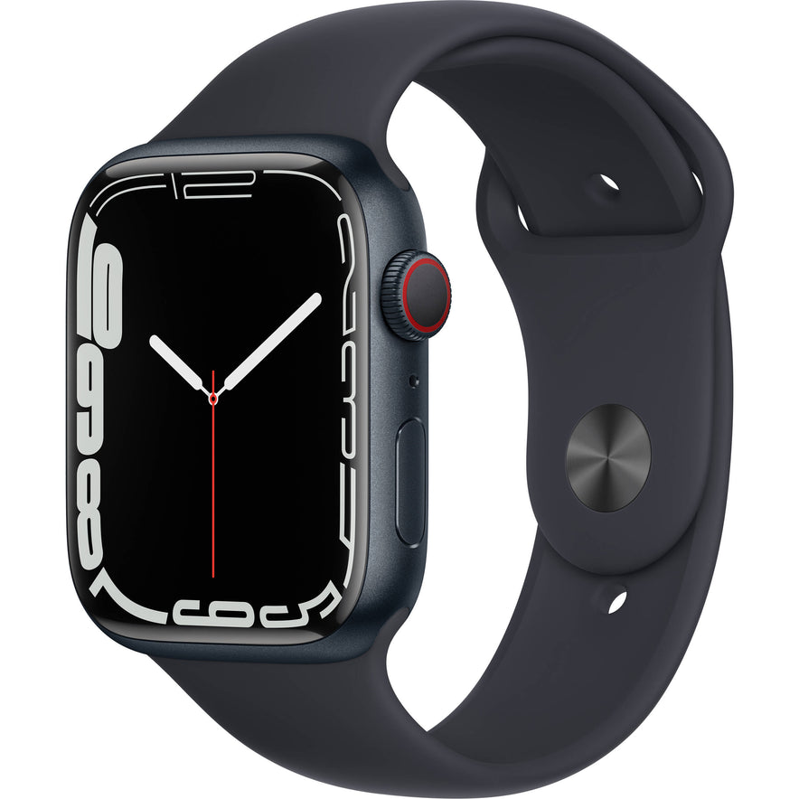 Apple Watch Series 7 GPS + Cellular | 45mm | Midnight Aluminum Case with Midnight Sport Band
