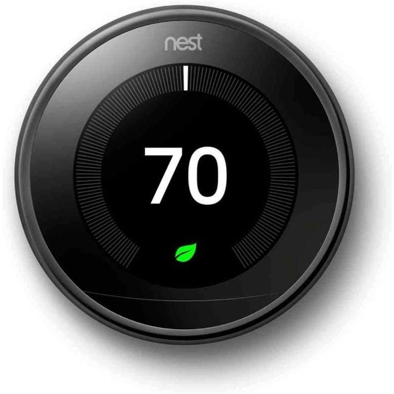 Google Nest Learning Thermostat | 3rd Generation | Mirror Black