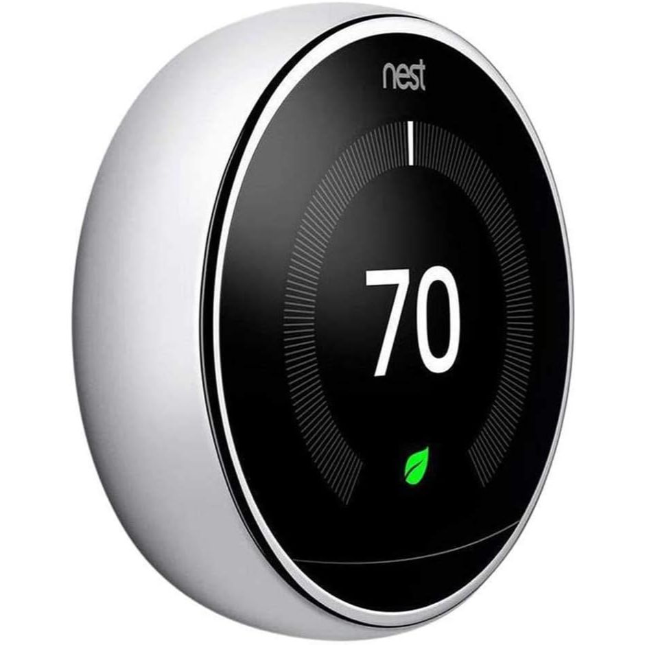 Google Nest Learning Thermostat | 3rd Generation | Polish Steel