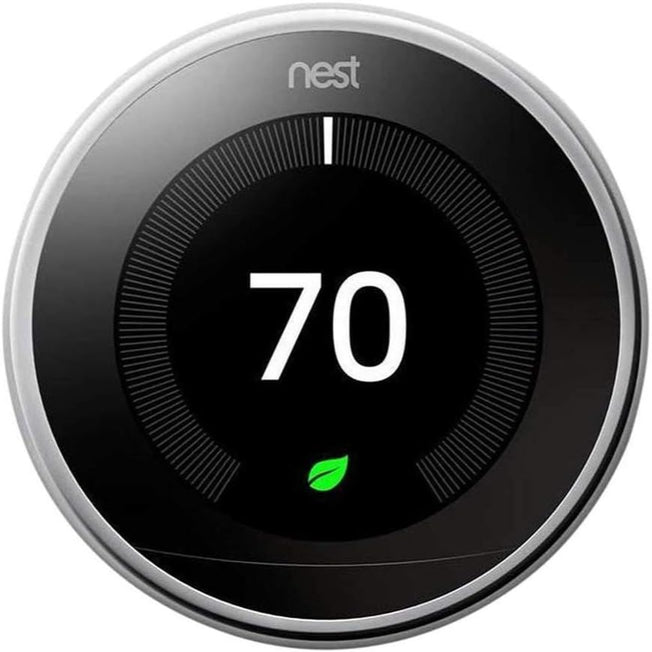 Google Nest Learning Thermostat | 3rd Generation | Polish Steel