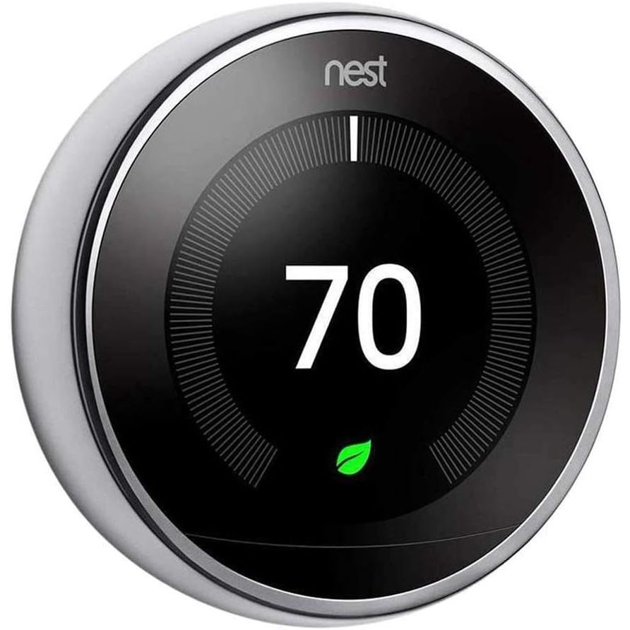 Google Nest Learning Thermostat | 3rd Generation | Polish Steel