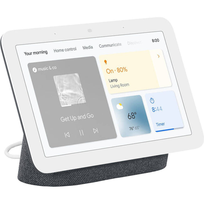 Google Nest Hub 2nd Gen | Smart Display | Google Assistant Built-In | 7" WSVGA Touchscreen | Wi-Fi & Bluetooth Wireless Connectivity | Control Smart Home Devices | 1.7" Full-Range Speaker | GA01892 | Charcoal