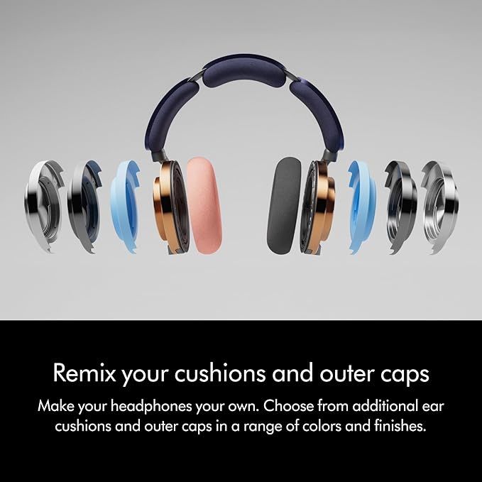 Dyson OnTrac Headphones | Frequency Response from 6Hz to 21kHz | Up to 55 Hours of Battery Life | Active Noise Cancellation | Customizable Outer Caps and Ear Cushions | CNC Copper