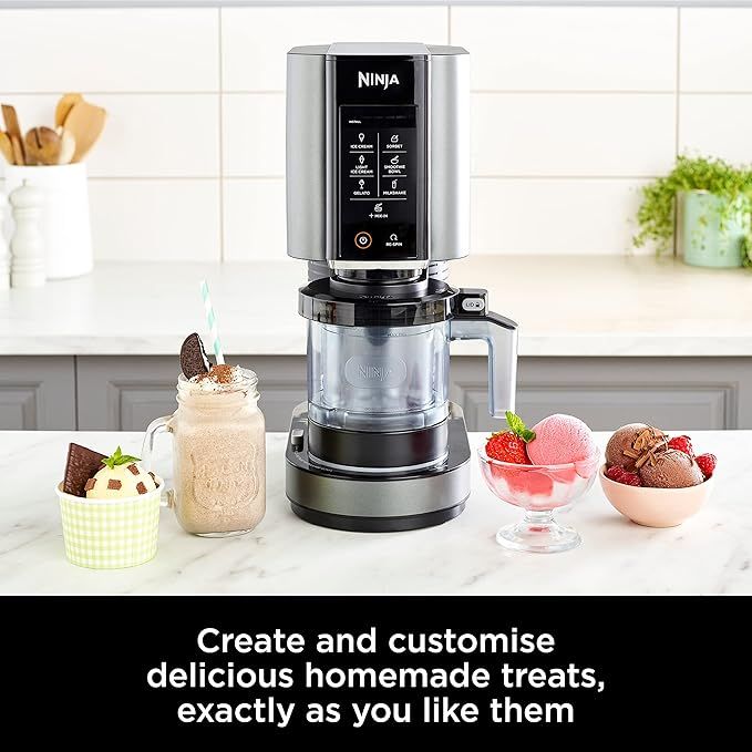 Ninja CREAMi | Ice Cream & Frozen Dessert Maker | NC300 | 7 Programs | Black/Silver