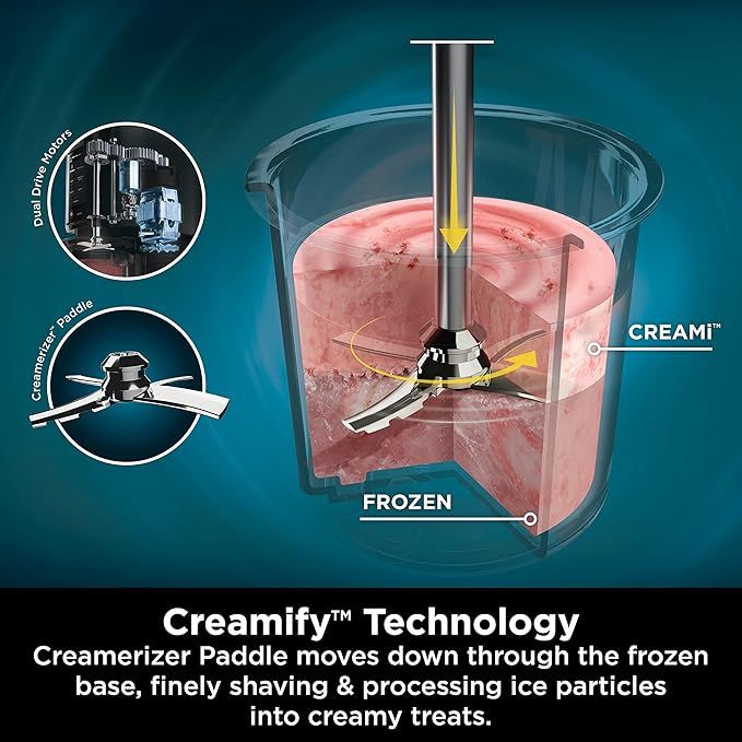 Ninja CREAMi | Ice Cream & Frozen Dessert Maker | NC300 | 7 Programs | Black/Silver