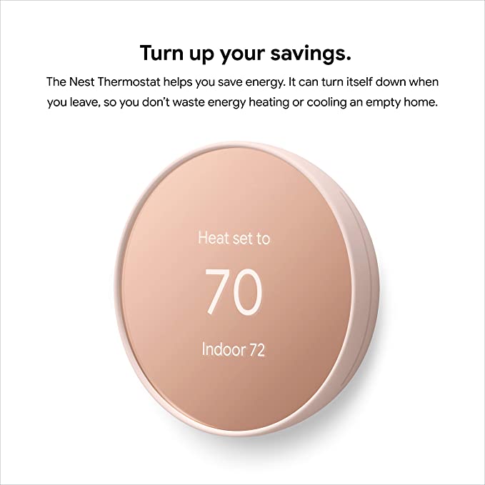 Google Nest Thermostat | 4th Gen Smart Programmable Wifi Thermostat | Sand