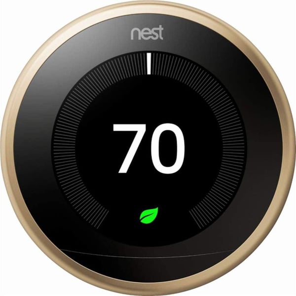 Google Nest Learning Thermostat | 3rd Generation | Brushed Brass